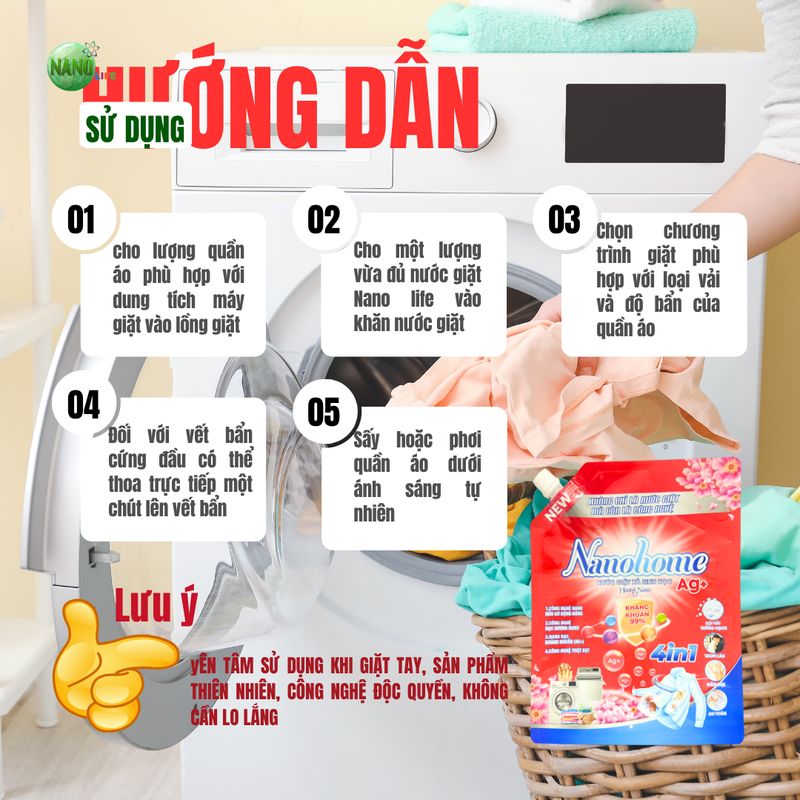 Nước giặt túi Mua 2 tặng 1 (member)