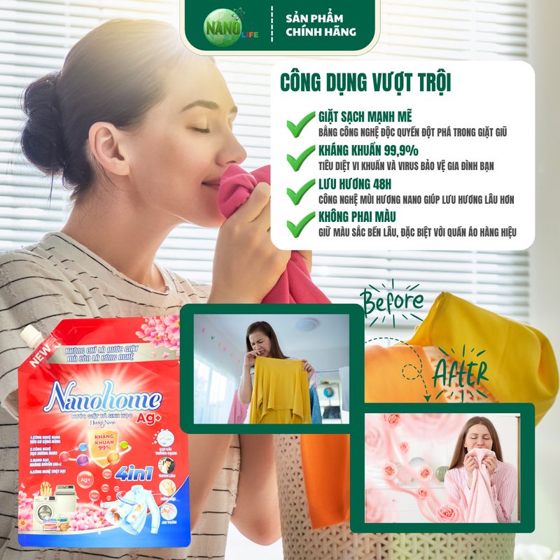 Nước giặt túi Mua 5 tặng 3 (member)